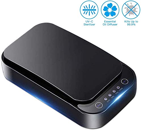 Preisvergleich Produktbild KEDRON UV Phone Desinfektionsgerät, Smartphone Sterilisator Reiniger, Haushaltssterilisator Box UV Desinfektionsreiniger mit Aromatherapie für iPhone, Galaxy, Android Handy / Schmuck / Uhr / Geldbörse