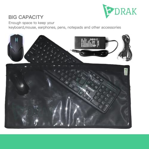 Image of EDRAK TRANSPRENTKeyboard Dust Productive Bag Case Sleeve Pouch for UniversalKeyboard Logitech /Razer /Das /Havit /Apple Magic Keyboard Protector, Wireless /Wire Computer /Cover