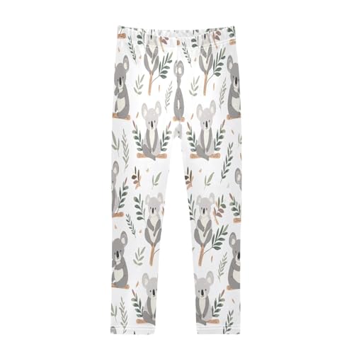 Toddler Girls Leggings Printed Yoga Pants Leggings Grey Koala for Kids