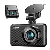 iZEEKER 2.5K UHD Dual Dash Cam Front and Rear, 3' IPS Display Car Dashboard Camera Recorder with Sony IMX335 Sensor, G-Sensor, Motion Detection, Parking Monitor, Loop Recording, WDR, Supports 128GB