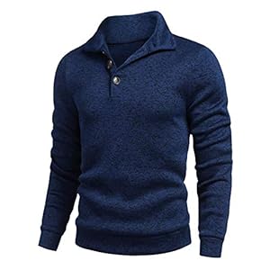 COOFANDY Men’s Casual Slim Fit Pullover Sweater Knitted Sweatershirt Thermal Napping Inside