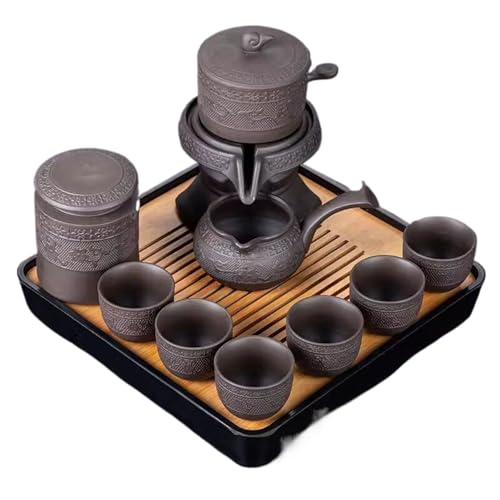 Juego de té automático de arcilla púrpura perezoso con sistema de filtrado para oficina
