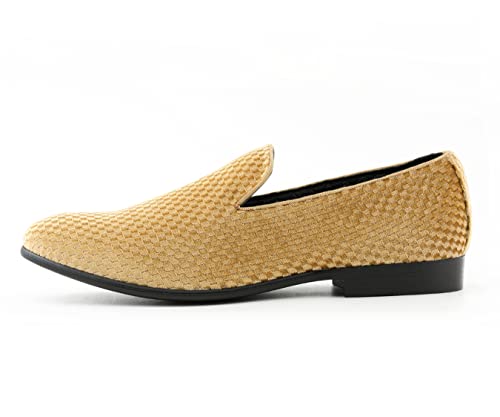 Amali Fishman Men’s Dress Shoes Plush Velvet with a Quilted Design Slip-on Driver Shoes for Men Velvet Loafers The Original Smoking Men Tuxedo Slipper Shoes2