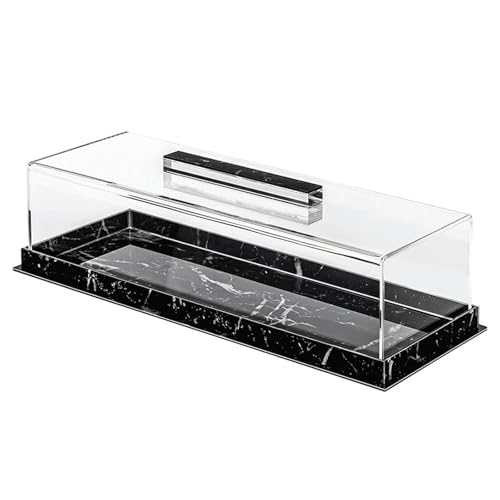 Boîte de présentation de gâteau rectangulaire plastique avec couvercle - 2
