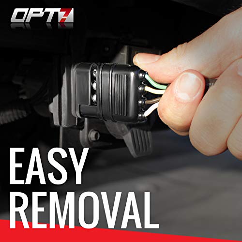 Opt7 Weatherproof 4-Pin Tow Y Splitter Connector Adapter For Truck Tailgate - Perfect For Trailers, Accessory Lighting, Towing, Safety Lighting #TOP3