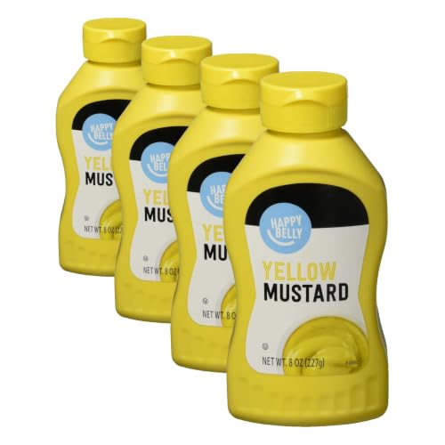 Image of Amazon Grocery, Yellow Mustard, Kosher, 8 Oz (Previously Happy Belly, Packaging May Vary) (Pack of 4)