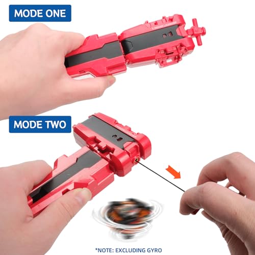 2 Pack X String Launchers, X Winder Launcher with Grip, Two Launch Mode, Only Work with X Right Spinning Top(Red+Black)