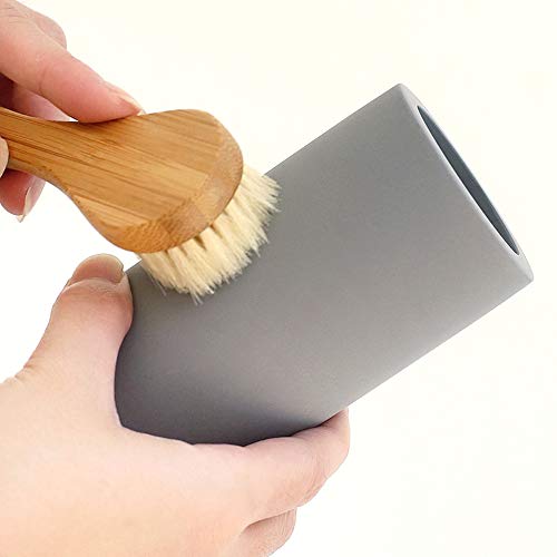 2 Pack Toothbrush Holder Bathroom Diatomite Toothbrush Organizer Stand, Water Absorption Fast Drying Toothbrush Cup Holder For Electric Toothbrush Toothpaste Razor Makeup Brush (Dark Grey+Light Grey) #TOP5