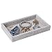 Jewelry Tray, Yerwal Velvet Jewelry Tray Showcase Display Organizer for Ring Earring Necklace Pendants Bracelet (Grey)