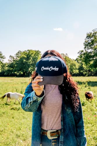 Image of Western Cap - Solid Back Adjustable Snap Back Hat for Men and Women - Ideal for Outdoors and Everyday Wear