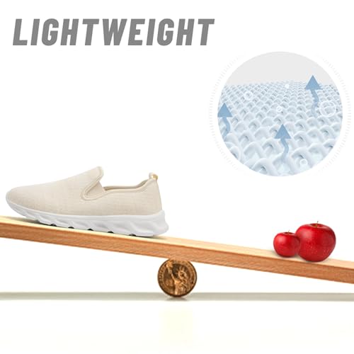 Image of Gym Shoes Women Running Tennis Walking Slip on Sneakers Workout Athletic Comfortable Fashion Sport Casual Shoe Black Size 10