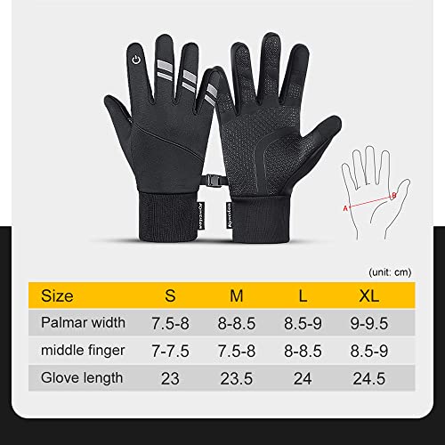 Vicfone Luvas de ciclismo Luvas de tela sensível ao toque à prova d'água Luvas quentes de inverno à
