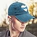 Vintage Patriots Spirit Go Patriots Love Hat for Mens Fashion Washed Cyan Blue