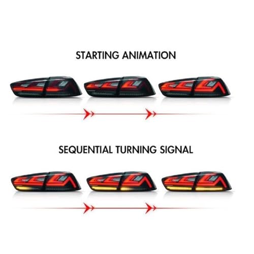 Luces traseras coche para Mitsubishi Lancer 10 EVO Type A 5