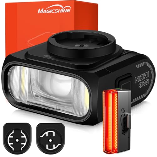 Magicshine Hori 900 Compatible with Garmin/Wahoo Bike Computer Dual Mounted Bike Light 900 Lumens Super Bright Independent DRL Fast USB-C Charging IPX6 Waterproof Rating Bicycle Headlight co