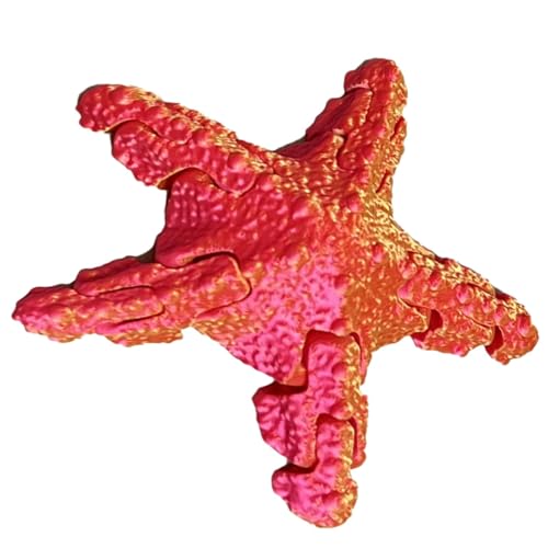 Starfish Figurine Starfish Figurine | 3D Printed Collectible Starfish Animal Figure | Educational Table Decor, Mobile Home Decor Figure with Multiple