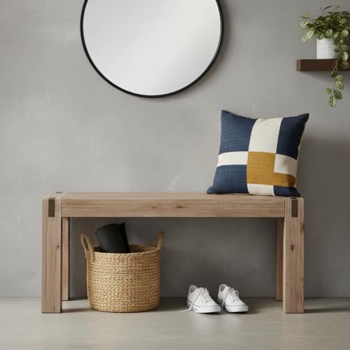 Alaterre Furniture Woodstock 40-Inch Entryway Bench with Bronze Metal Inset by Alaterre Furniture - Used condition - Image 6