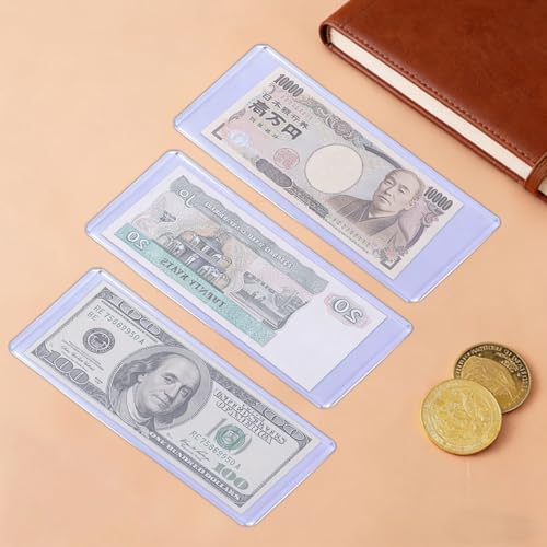 Fundas para Billetes 25 Unidades 6.9"x3" Transparente miniatura 6