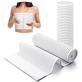 Geiserailie 2 Pcs Chest Compression Wrap Breast Support Band Sports Support Strap Bandage Adjustable Chest Binder for Large Breasted Women Prevent Breast Bounce for Sports Running(White,Large)