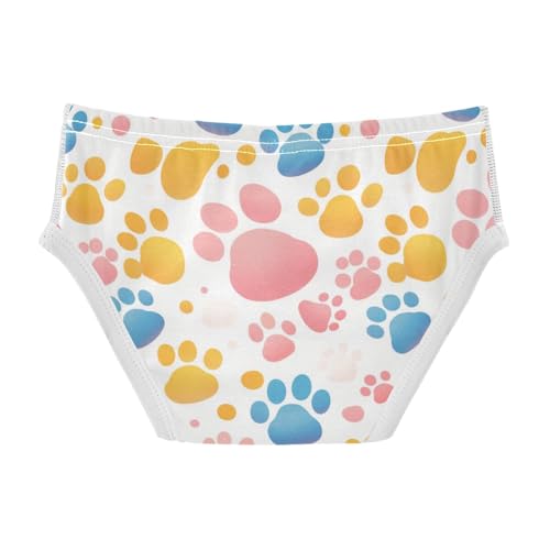 KLL Cute Dog Paws Little Boys Pure Cotton Underwear Briefs Breathable Children Panties2