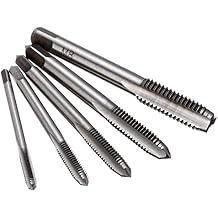 Drill Bit 5pcs HSS Machine Screw Thread Plug Tap Screw Taps Spiral Point Straight Fluted Screw Thread Tap Drill