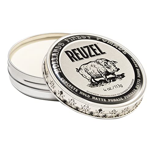 Reuzel Concrete Hold Matte Pomade - Mantén un aspecto bien cuidado - Pule tu cabello - Fácil de aplicar - Ligero aroma masculino - Sin sulfatos, sin parabenos y sin testar en animales - 113g