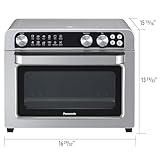 Panasonic FlashXpress Family Size Air Fryer Toaster Oven Combo, 11 Cooking Functions, 1800W PFAS-Free, Double Infrared Heating, Temperature Control Dial, Stainless Steel - NB-G211P