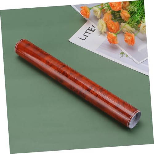 AKOOSY Autocollant Tableau Bord Brillant Motif Écorce de Pêcher Film Adhésif Intérieur Voiture Protection et Rénovation Console Centrale Pet Marron