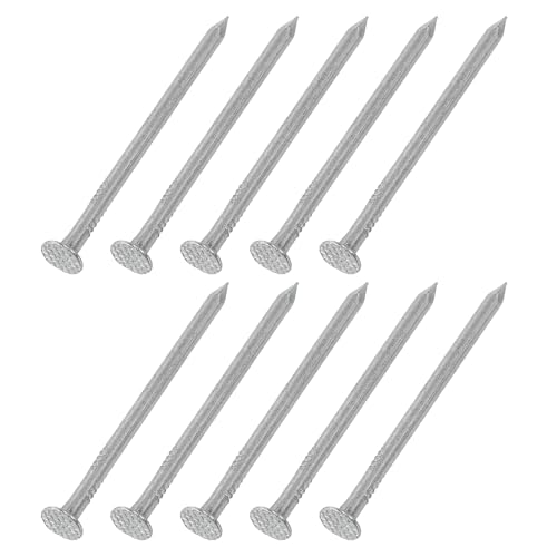 sourcing map 300Pcs Small Hardware Nails, 1.6 x 30mm Carbon Steel Round Head Nail Common Finishing Nail for Household Woodworking Picture Hanging DIY Projects, Silver Grey