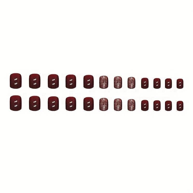 Image of ZOONA 24PCS Everlasting French Nails Artificial Nails Art Set| Lightweight & Long Lasting| Easy To Use| Quick Fix For Festivals & Special Occasions (W1199)