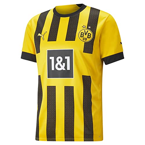 Puma 765883-01 BVB Home Jersey Replica w/Sponsor T-Shirt Homme Cyber Yellow Taille M
