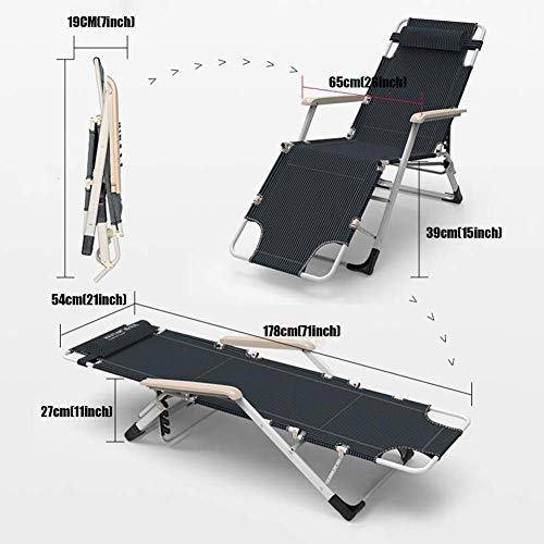Bain de soleil pliable ajustable fauteuil relax exterieur pour plage et cour - 4