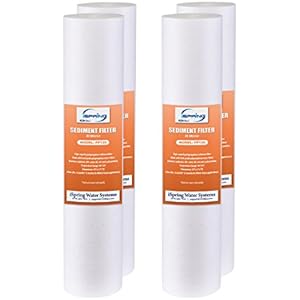 iSpring 10 x2.5 Multi-Layer PP FP120X4 Universal Sediment Filter Cartridges 20 micron 4-Pack White