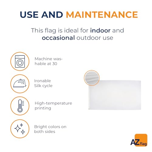 Image of AZ FLAG - Race Officer White Flag - 2x3 Ft- 100D Polyester Racing Banner with Two Metal Grommets - Fade Resistant - Vivid Colors - 2' x 3' Feet - 90x60 Cm