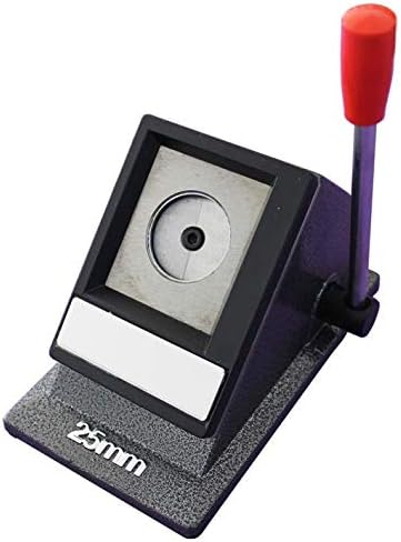 INTBUYING Manual Badge Circular Card Cutting Machine Desktop Round Cutting Tool Circular Card Cutting Machine DIY Badge Making Kit (1inch (25mm))