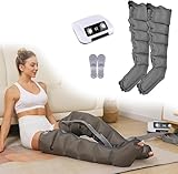 【DISEÑO FÁCIL DE USAR Y PORTÁTIL】Disfrute de la comodidad del plug-and-play con el ligero estimulador de presoterapia piernas. La máquina de drenaje linfático integra las funciones de masajeador de pantorrillas y máquina de circulación para pies, lo que permite llevar las botas de compresión para piernas al gimnasio, la oficina o los vuelos.