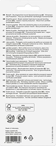 Faber-Castell 111185 - Bleistifte Set HB, 12 Stück im Blister, bruchsicher, für Kinder und Erwachsene