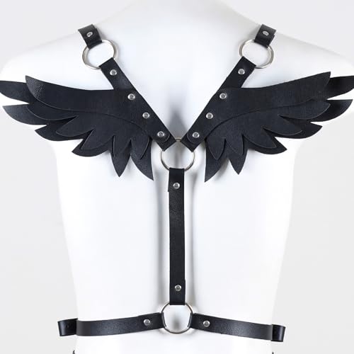 VKFOFEG Punk Harness Damen Leder Body Brust Harness