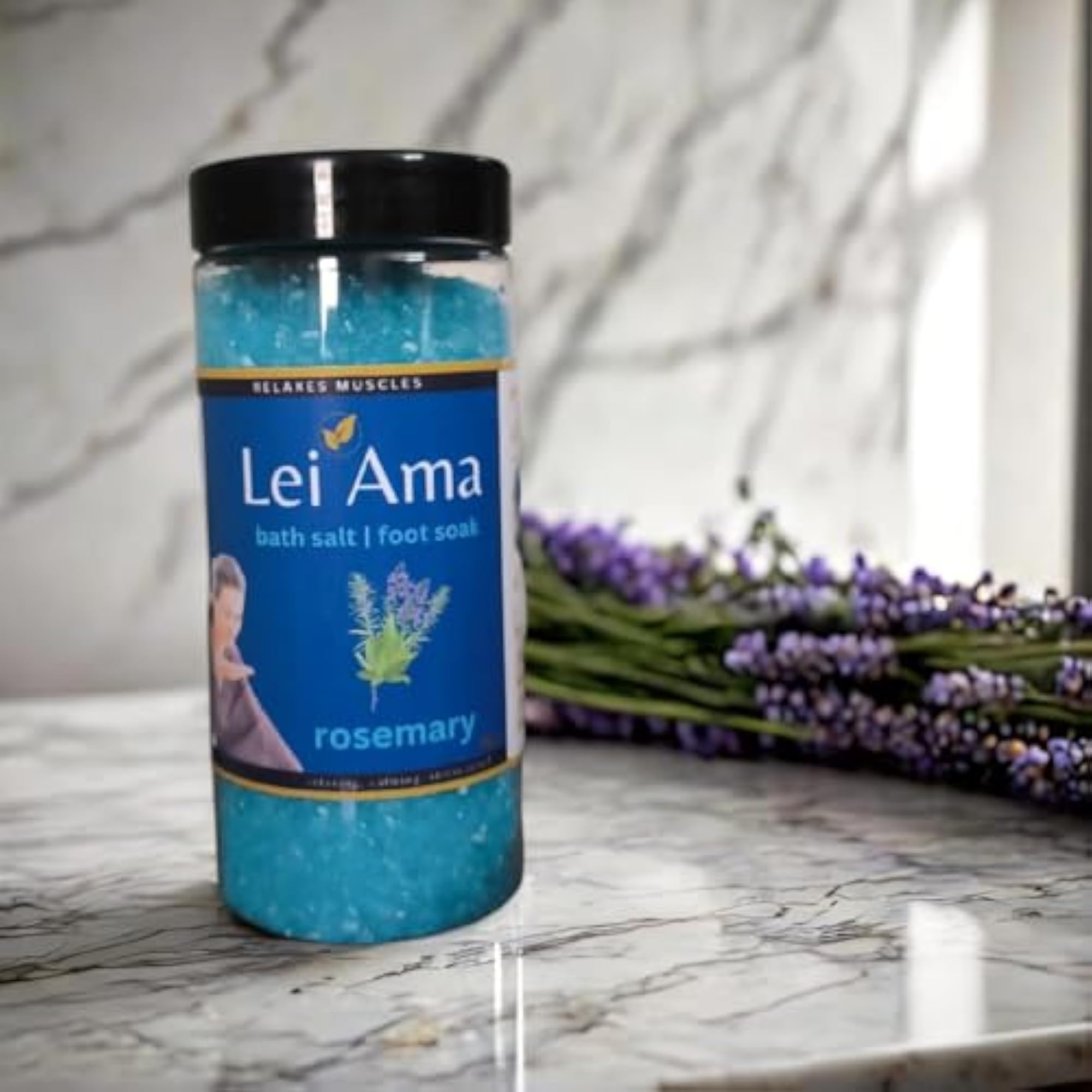 Rosemary Bath Salt and Foot Soak 400g, Relaxing Spa
