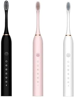 Sonozyte Electric Toothbrush, Pressure Sensor, Two Intensity Settings, Smartimer & Quadpacer, Black, Pink, White