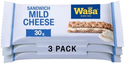 Wasa Knäckebrot Sandwich Mild Cheese Multipack, 8 x 90g | Der Knäckebrot-Snack für jeden Geschmack, perfekt für unterwegs