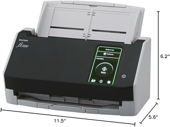 RICOH fi-8040 Fast Front Office & Desktop Document, Receipt, ID Card Scanner with 50 Page Auto Feeder and PC-Less DirectScan Network Scanning Capability