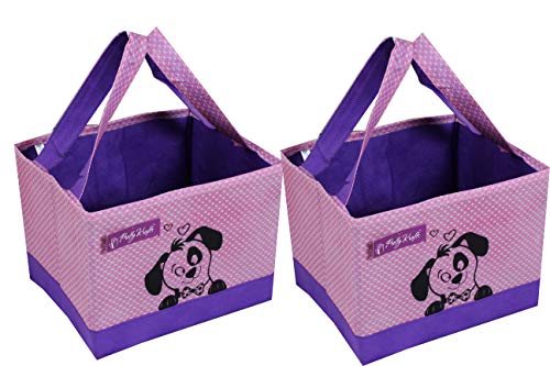 Image of PrettyKrafts Storage Box Set of 2 Open Impreio Pink Printed
