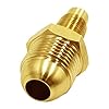 MENSI Gas Orifice Jets Connector Brass Hose Fitting 3/8" Flare x 1/8" MNPT Propane Nozzle for Freestanding Casting Cooking Stove Grill, Turkey Pot Cooker Set of 2 #5