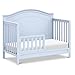 DaVinci Charlie 4-in-1 Baby Crib Convertible to Toddler Bed, Daybed, Full-Size Bed - Easy to Assemble - GREENGUARD Gold Certified - 4 Adjustable Heights, Conversion Kit Sold Separately - Powder Blue