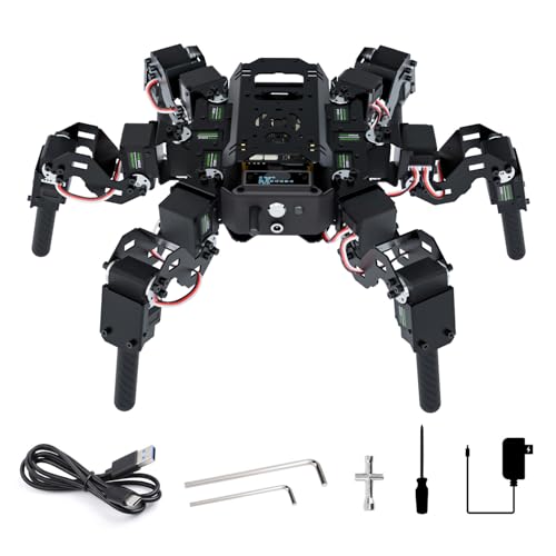 Waveshare 18-DOF Hexapod Educational Robot Kit – Open Source ESP32 Bionic Walking Robot for STEM Learning & Research