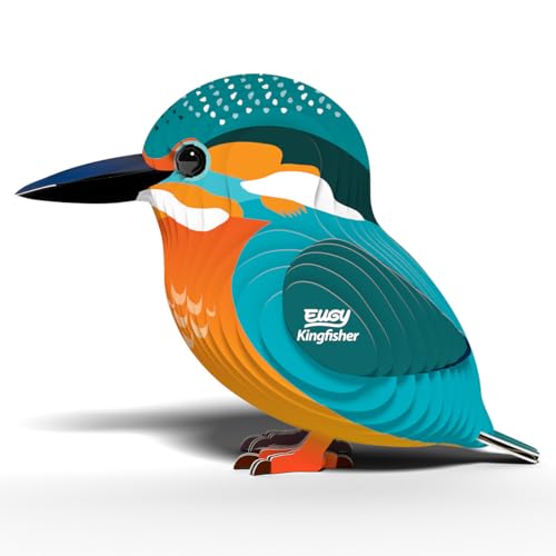 EUGY 121 Kingfisher - Rompecabezas de papel 3D ecológico [nuevo sello]