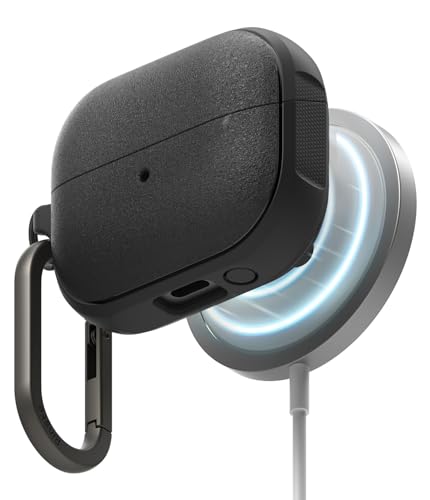 Image of Ringke Onyx Magnetic for Samsung Galaxy Buds 3 Pro Case /Galaxy Buds 3 Case Shockproof TPU Non-Slip Texture Cover with Keychain Carabiner for Magnetic Charging /Accessories - Black