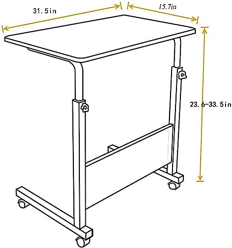Chariot pour ordinateur portable bureau assis-debout compact table support PC à roues - 3