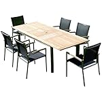 ALEOS Gartengarnitur Kuba Teak & Edelstahl